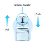 2nd image of 5 in.  Bathroom Tub Spout w/ Front Diverter in Chrome