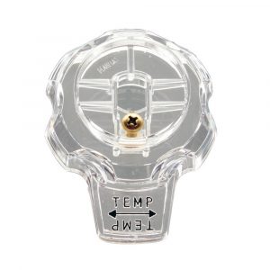Temp. Control Knob Faucet Handle for Mixet Faucets in Clear Temp. Control Knob Faucet Handle for Mixet Faucets in Clear