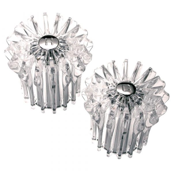 Faucet Handles for Price Pfister Marquis Tub/Shower in Clear Acrylic