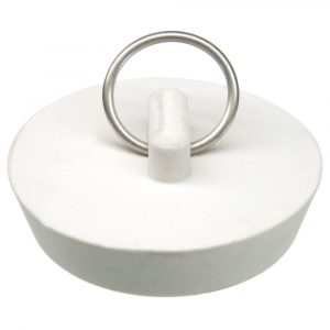 1-3/4 in. Rubber Drain Stopper in White (1 per Card)
