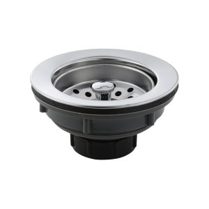 3-1/2 in. Sink Drain Assembly with Plastic Basket Strainer in Chrome