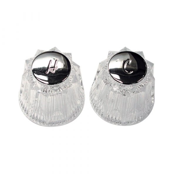 Small Windsor Style Handles for Price Pfister in Clear Acrylic