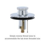 4th image of Lift and Turn Drain Stopper in Chrome