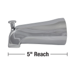Diverter Tub Spout in Chrome