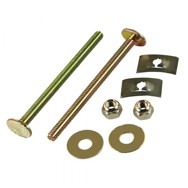 1/4 in. x 3-1/2 in. Brass Closet Bolts with Nuts and Washers (2-Pack)
