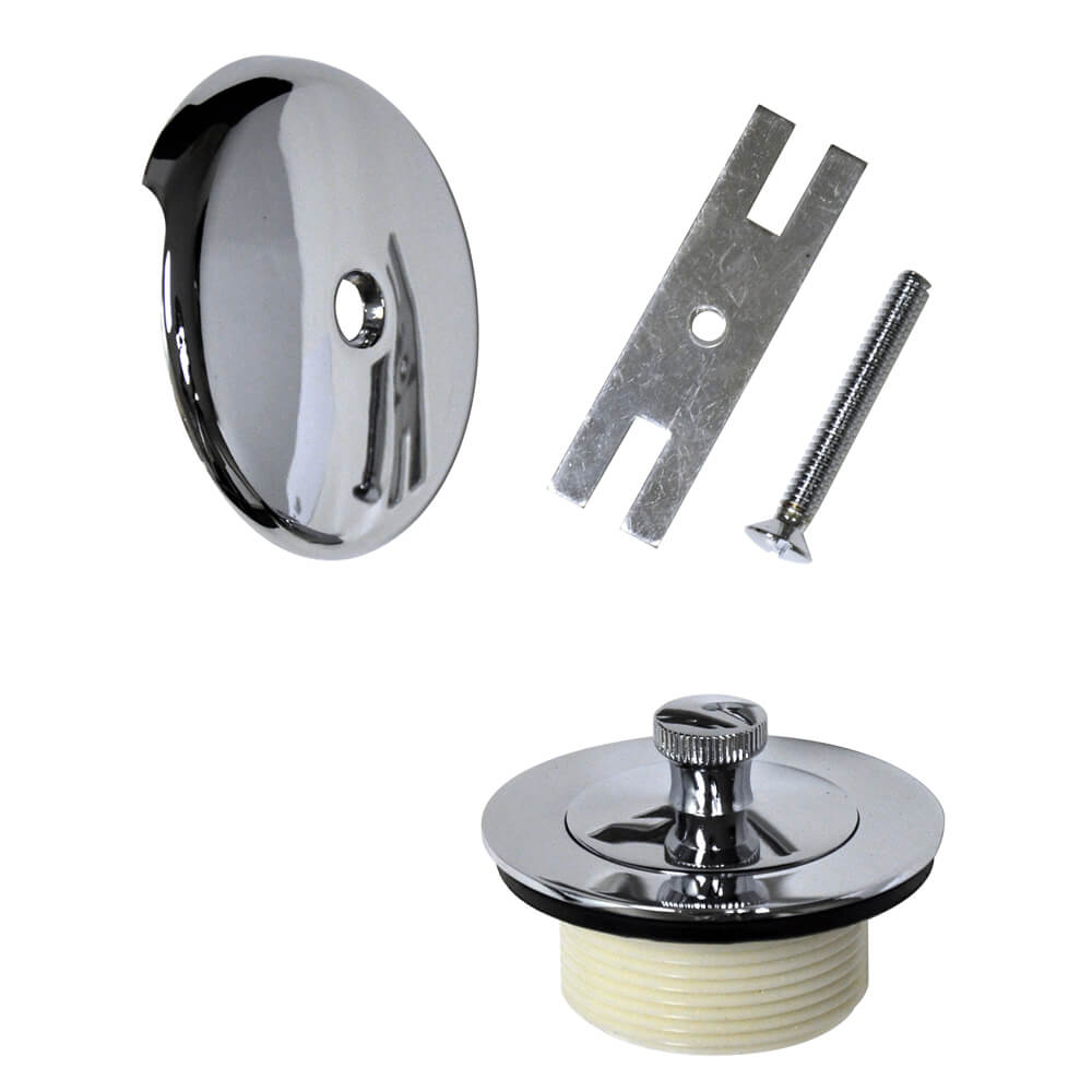 Tub Drain Strainer Trim Kit with Drain Body - Polished Chrome