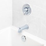 1st image of Single Hole Bathtub Drain Overflow Plate in Chrome