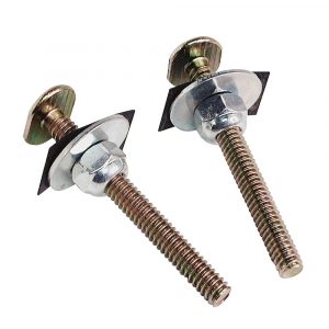 5/16 in. x 2-1/4 in. Brass Closet Bolts with Nuts and Washers (2-Pack)