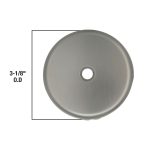 5th image of Single Hole Bathtub Drain Overflow Plate in Brushed Nickel