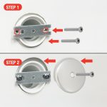3rd image of Single Hole Bathtub Drain Overflow Plate in Brushed Nickel