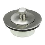 Universal Lift and Turn Tub Drain Trim Kit with Overflow in Brushed Nickel
