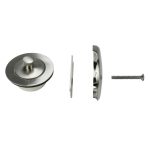 Universal Lift and Turn Tub Drain Trim Kit with Overflow in Brushed Nickel