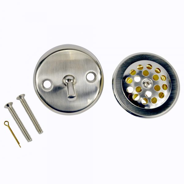 Trip Lever Tub Drain Trim Kit with Overflow in Brushed Nickel
