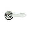 Decorative Toilet Handle in Chrome with White Handle