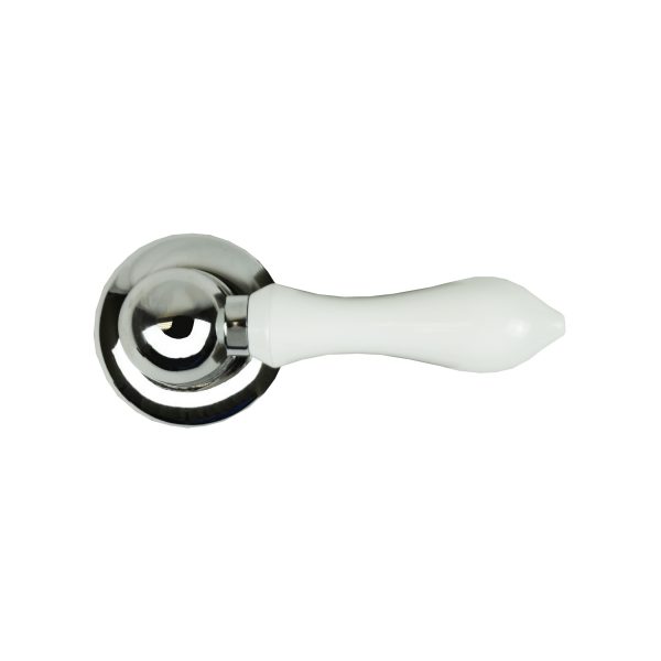 Decorative Toilet Handle in Chrome with White Handle Danco