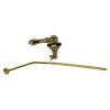 Universal Decorative Toilet Handle in Polished Brass