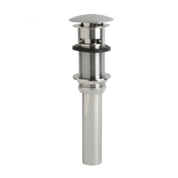 Decorative Push-Button Sink Drain in Chrome