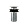 Decorative Push-Button Sink Drain in Chrome