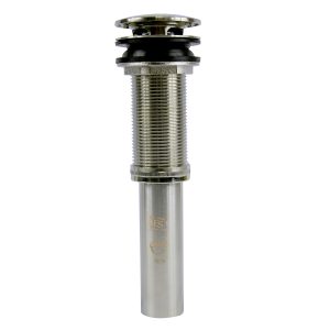 Decorative Push-Button Sink Drain without Overflow in Brushed Nickel
