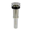 Decorative Push-Button Sink Drain without Overflow in Brushed Nickel