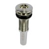 Decorative Push-Button Sink Drain without Overflow in Brushed Nickel