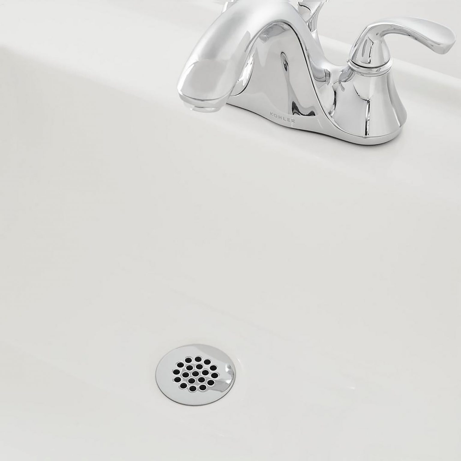 Bathroom Sink Grid Drain without Overflow in Chrome Plumbing Parts by