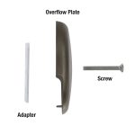 Single Hole Bathtub Drain Overflow Plate in Oil Rubbed Bronze