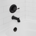 Single Hole Bathtub Drain Overflow Plate in Oil Rubbed Bronze