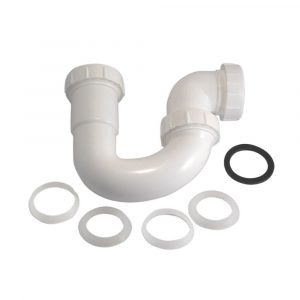 1-1/2 in. Slip Joint Swivel P-Trap in White