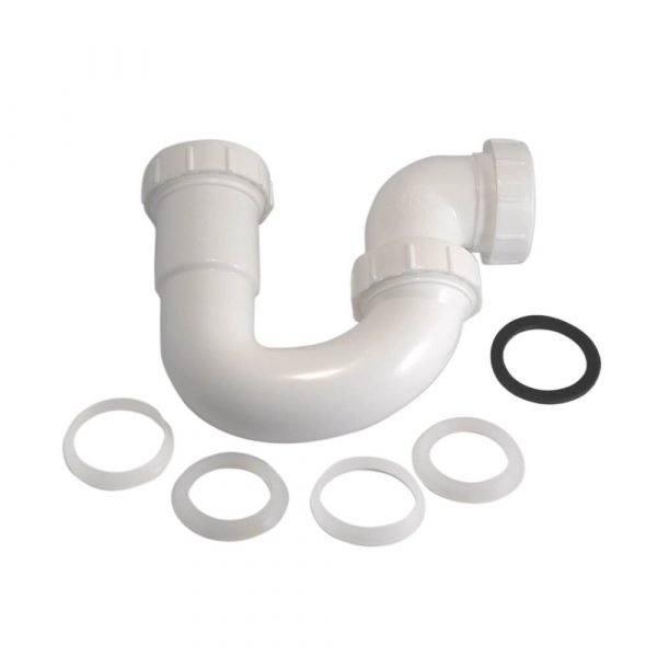 1-1/2 in. Slip Joint Swivel P-Trap in White
