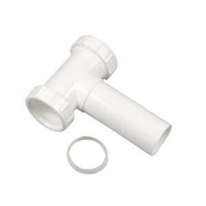 1-1/2 in. Slip Joint Center Outlet Tee in White