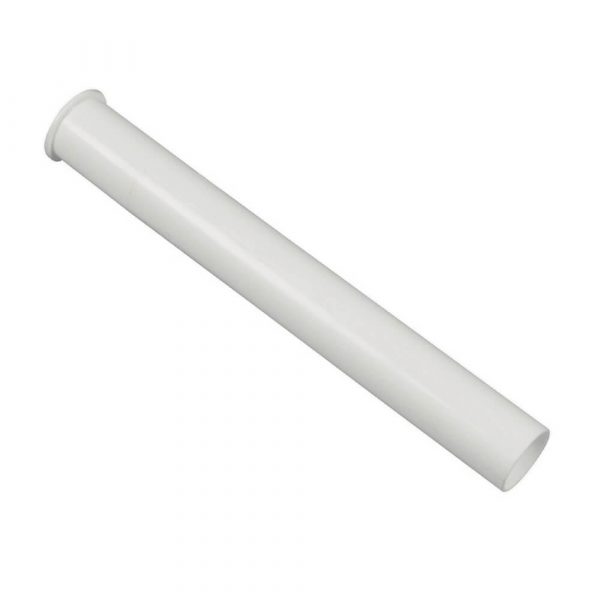 1-1/2 in. O.D.  X 12 in. Flanged Tailpiece in White