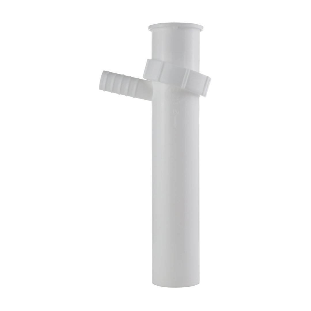 11/2 in. O.D. X 8 in. Dishwasher Tailpiece in White Danco