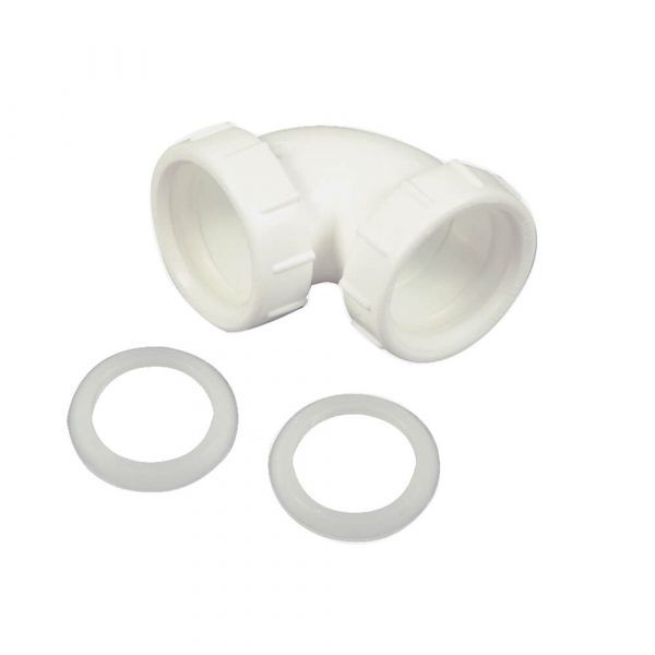 1-1/2 in. 90 Degree Slip Joint Elbow Tube in White