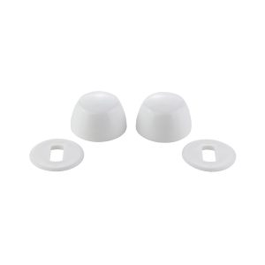 Universal Round Toilet Bolt Caps in White (10 per Bag)