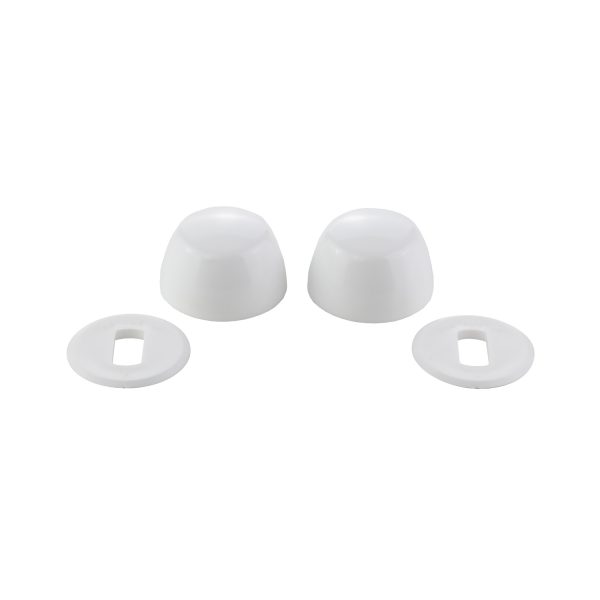 Universal Round Toilet Bolt Caps in White (10 per Bag)