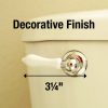 Decorative Toilet Handle in Chrome with White Handle