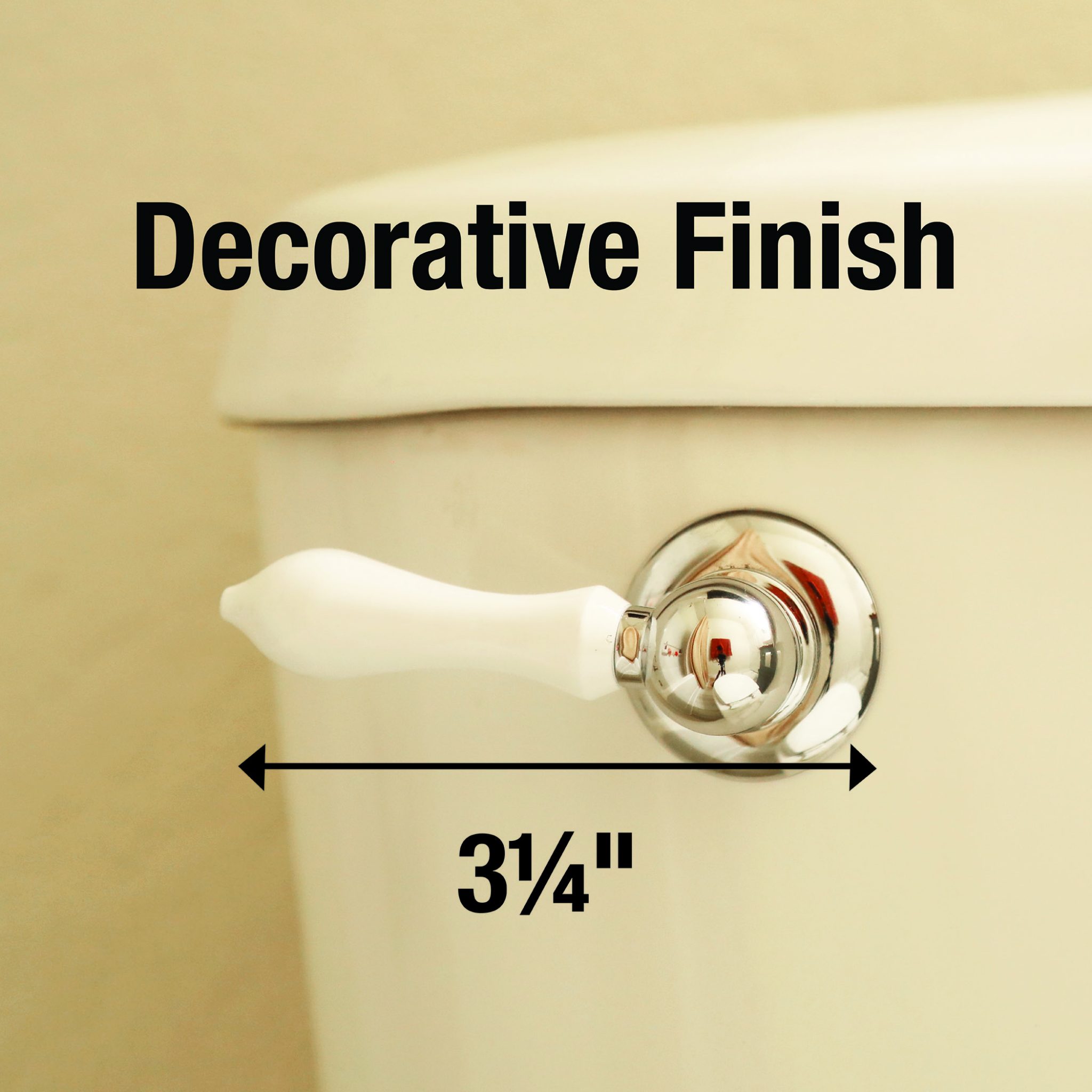 Decorative Toilet Handle in Chrome with White Handle Danco