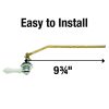Decorative Toilet Handle in Chrome with White Handle