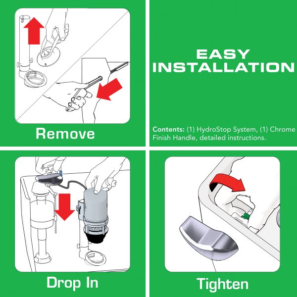 FLT231 HydroStop Toilet Tank Flapperless Alternative Danco