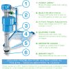 HydroClean Water-Saving Toilet Fill Valve with Cleaning Tube