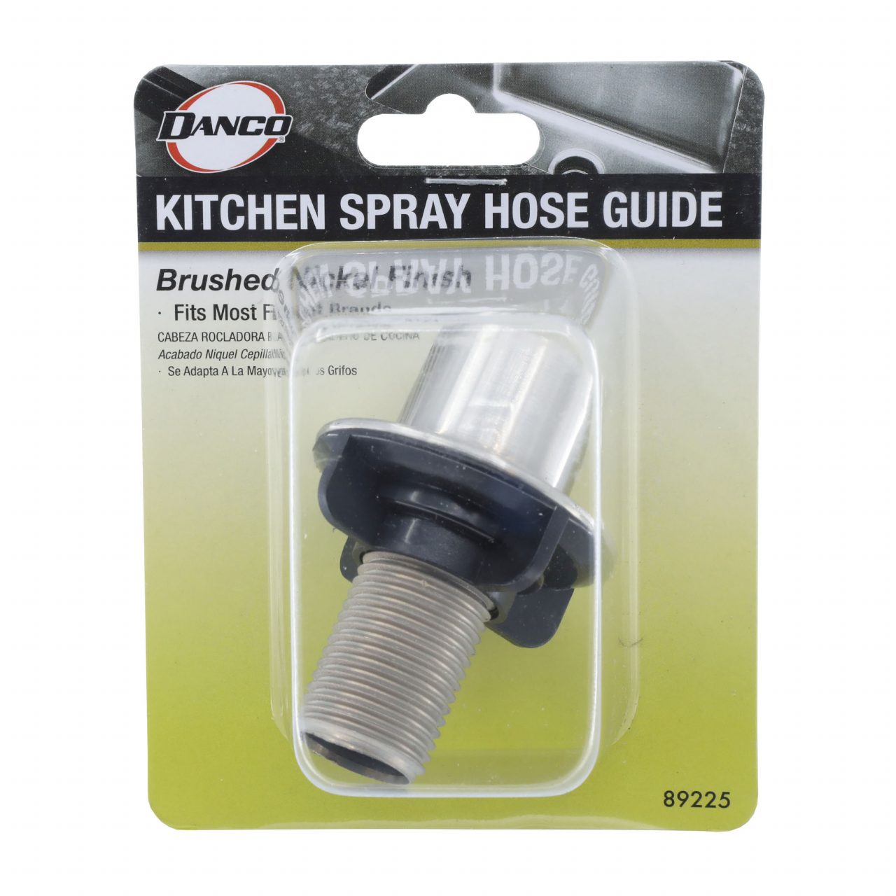 Universal Kitchen Spray Hose Guide in Brushed Nickel Danco