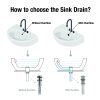 Decorative Push-Button Sink Drain without Overflow in Brushed Nickel