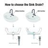 Decorative Push-Button Sink Drain without Overflow in Brushed Nickel