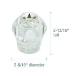 Large Universal Replacement Faucet Handle in Clear Acrylic