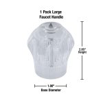 Large Universal Replacement Faucet Handle in Clear Acrylic