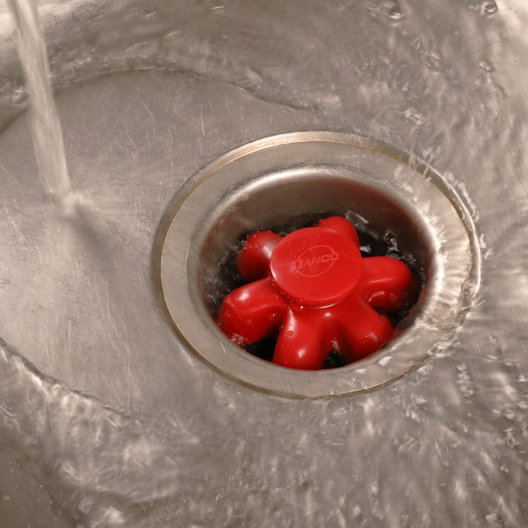 Disposal Genie II Garbage Disposal Strainer & Stopper in Red Danco