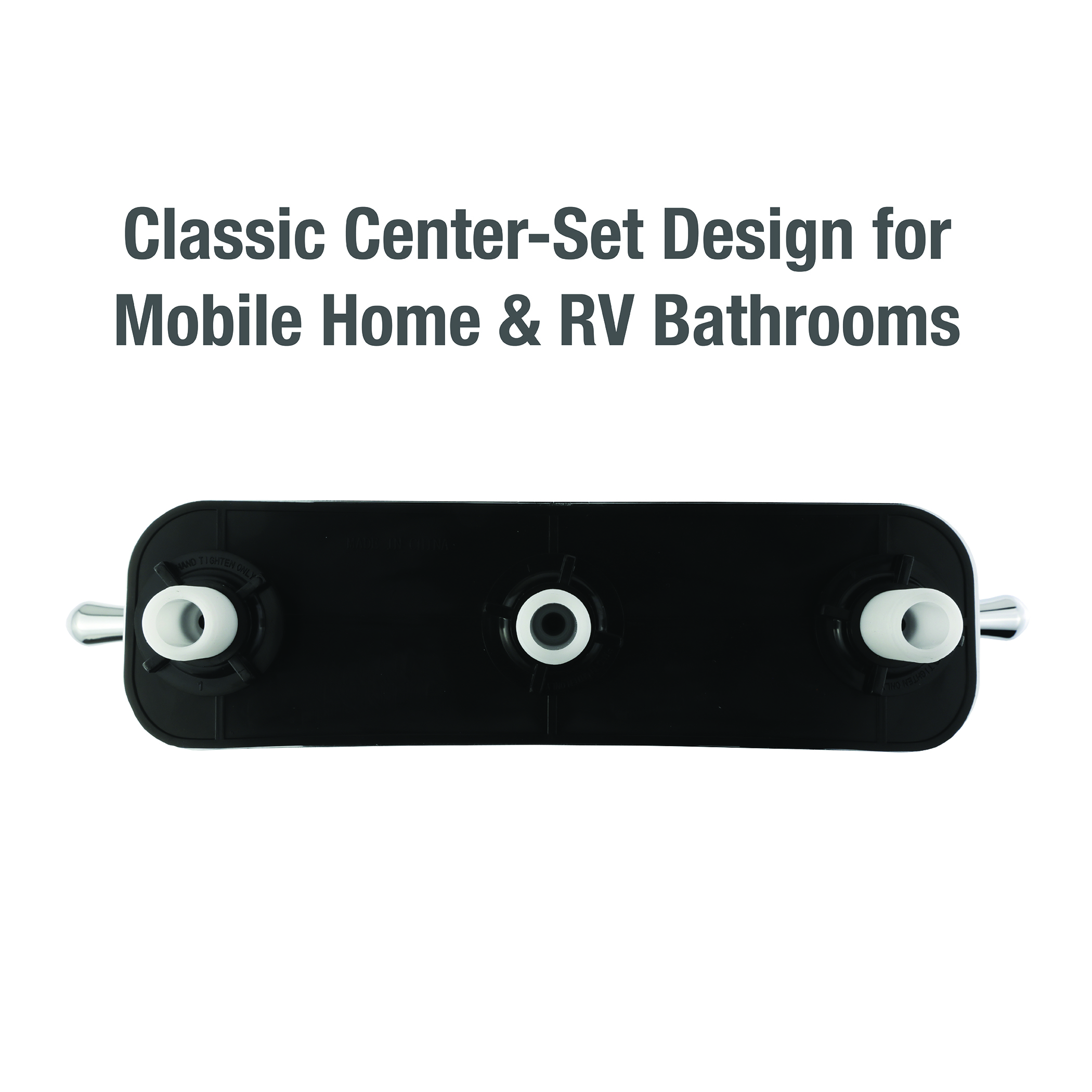 8 in. Mobile Home Center-Set Tub/Shower Faucet with Lever Handles in Chrome