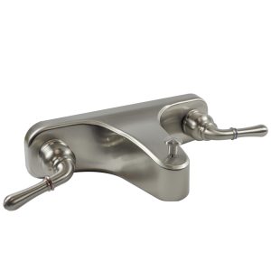 8 in. Mobile Home Center-Set Tub/Shower Faucet with Lever Handles in Brushed Nickel