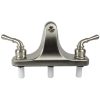 8 in. Mobile Home Center-Set Tub/Shower Faucet with Lever Handles in Brushed Nickel